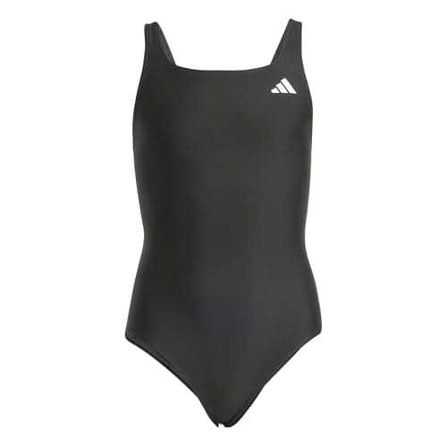 Image of adidas Girl's V-Back Swimsuit Kids, Black, 11-12 Years