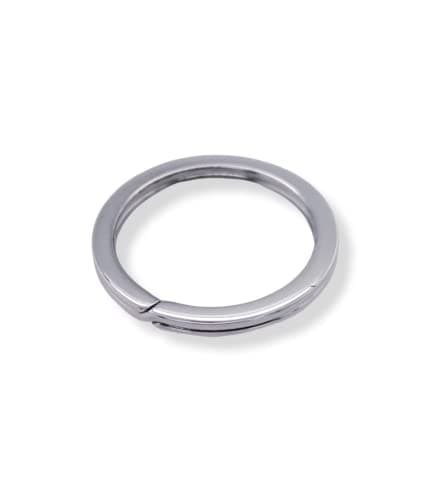 Image of 925 Sterling Silver Flat Wire Split Key Ring Keychain Key Tag 28MM OD, 22.8MM ID by CRAFT WIRE