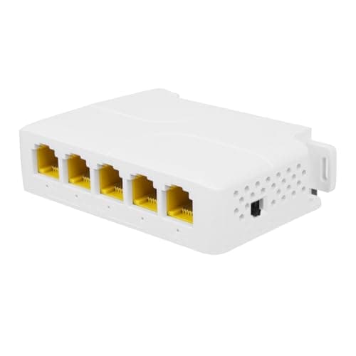 Image of REVODATA 4 Port Gigabit 90W PoE Extender, 10/100/1000 Mbps IEEE802.3af/at/bt PoE Repeater 100/250 Meter Extend, 4 PoE Output, Plug and Play, Wall/DIN Rail Mounting PoE Amplifier (POE5006G)