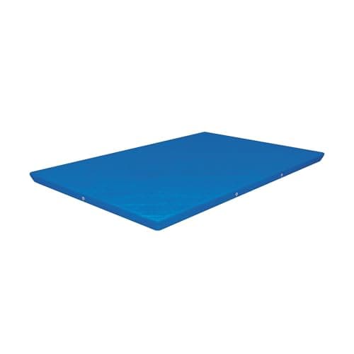 Image of Bestway 58106-XGLX16XX02 Flowclear Swimming Cover for Rectangular Steel Pro Pools, Blue, 9 ft 10 Inch (3.00 m x 2.01 m)
