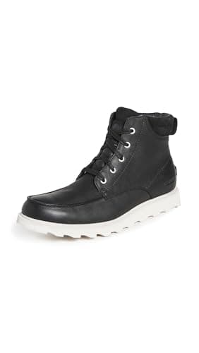 Image of Sorel MADSON II MOC TOE WATERPROOF Men's Casual Winter Boots, Black (Black x Dark Stone), 10.5 UK