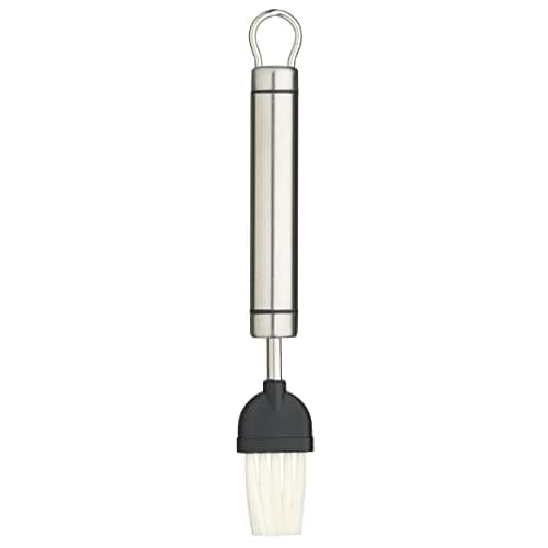 Image of KitchenCraft Professional Nylon Pastry Brush, Durable Stainless Steel Basting Brush for Cooking, Baking, BBQ, Ideal for Oil, Egg or Marinade, Dishwasher Safe, 19.5cm