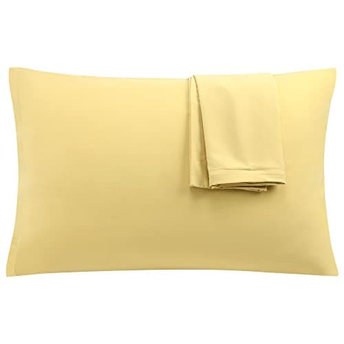 Image of sourcing map 2 Pack Pillow Cases Soft 1800 Series Microfiber Pillowcases Set with Zipper Gold Standard(20"x26")