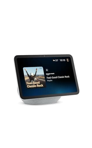 Image of Amazon Echo Show 8 (newest gen), Vibrant HD 8.7" display with spatial audio, Glacier White, with Alexa+ Early Access