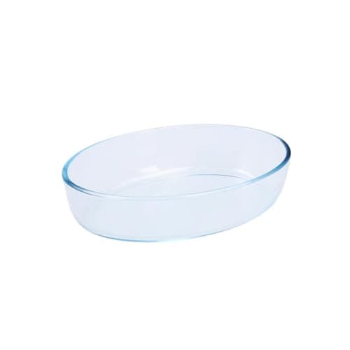 Image of Pyrex Essentials Glass oval Roaster high resistance 26x18x6 cm, Mother-of-pearl