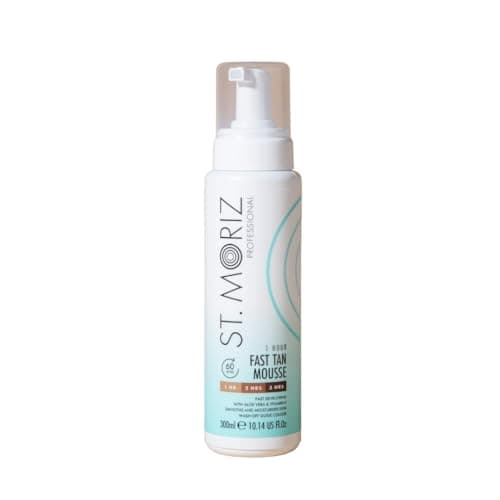 Image of St Moriz Professional Extra Large 1 Hour Fast Tan Mousse | Fast Drying Vegan Express Fake Tan With Aloe Vera & Vitamin E | 1 Hour for Light Glow, 2 Hours for Medium Glow, 3 Hours for Dark Glow | 300ml