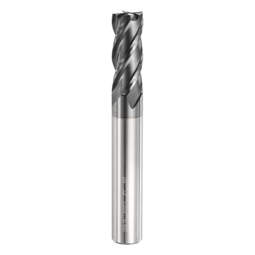 Image of sourcing map Carbide Square Nose End Mill Bit 10mm Cut Dia 4 Flutes TiAlN Coated Milling Cutter for Hardened Steel Metal (10mm Shank 30mm Cut Length 75mm Long 45 Degree HRC53-55)