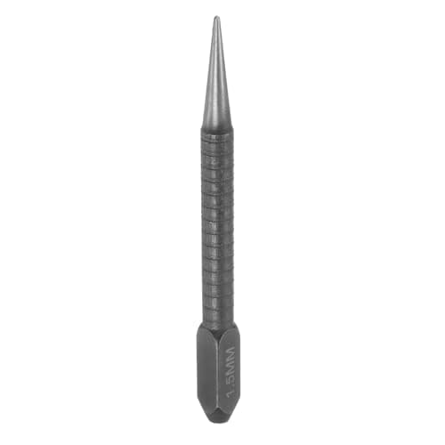 Image of sourcing map Center Punch 1.5mm Carbon Steel Non-Slip Nail Setter Punch Tapered Alignment Center Hole Pin Tool for Plastic Metal Wood Scribe Marking
