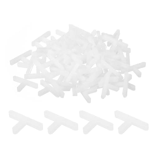 Image of sourcing map 500Pcs Wall Floor Tile Plastic T Shape Spacers Tiling Tools 1.5mm 1/16" Tile Spacers for Ceramic Tile Installation, White