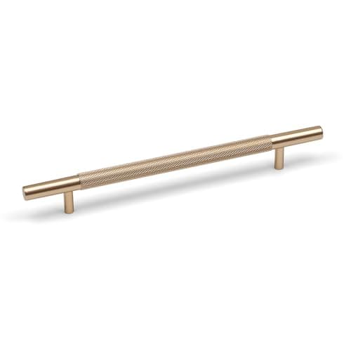 Image of 160mm Knurled Brass Kitchen Cupboard Bar Handle Champagne Rose Gold Cabinet Door Drawer Furniture Wardrobe Pull