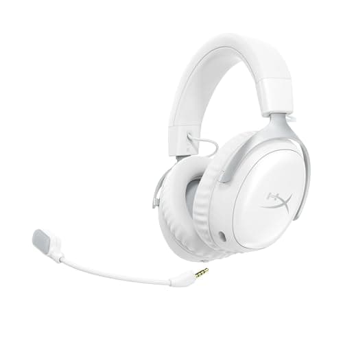 Image of HyperX Cloud III S – Wireless Gaming Headset | Multi-Platform, 2.4GHz, Bluetooth, Battery up to 120 Hrs 2.4GHz / 200 Hrs Bluetooth, 53mm Angled Drivers, 10mm Detachable Mic, Customizable – White