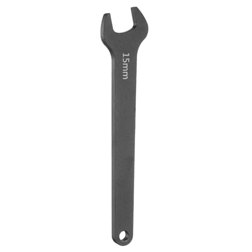 Image of sourcing map Single Open End Wrench 15mm Metric 15 Degree Offset Angle U-Shaped Open Ended Spanner Small Flat Head Blackening Wrench with Straight Shank for Automotive Repair Furniture Assembly