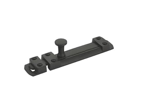 Image of Golden Grace Security Door Slide Bolt Tower in Matt Black Finish, Patio Lock, Garage Backyard Gates - Pack of 1-100mm 4"