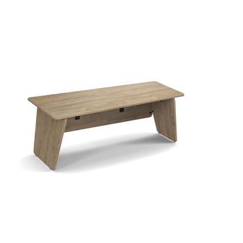 Image of Mr Office Anson executive desk with panel end legs 2000mm x 1000mm with modesty panel - barcelona walnut