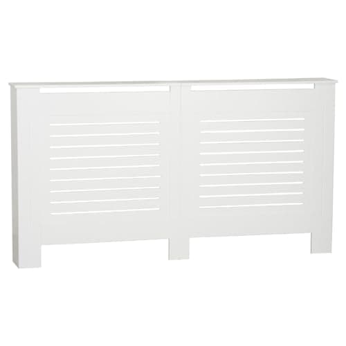 Image of URBNLIVING Modern Wooden Radiator Cover MDF Grill Shelf Cabinet Furniture (White, Large)