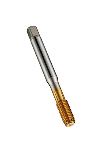 Image of Dormer E289M12 Series E289 HSS-E Flute less Machine Tap with Lubrication Grooves and Coolant Feed, Metric with Tin Coating, DIN Standard, M12 x 1.75 mm Thread, 110 mm Length
