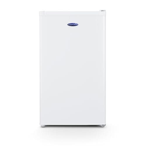 Image of ICEKING RK113EW Freestanding Undercounter Icebox Fridge, 81L Capacity, White, Adjustable Thermostat, LED Light, Energy Efficient, Quiet Operation – Ideal for Kitchen or Utility Room