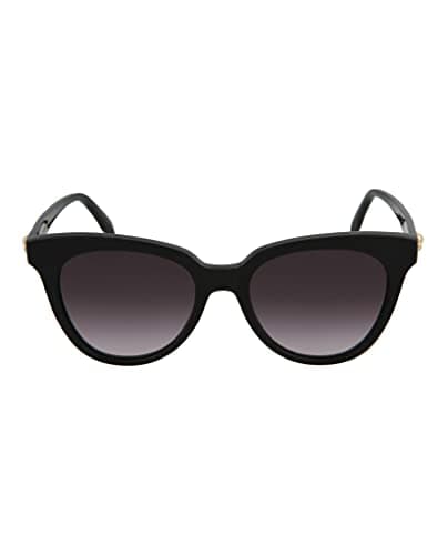 Image of Alexander McQueen Cat Eye Sunglasses Black Luxury Eyewear Made In Italy Acetate Frame Designer Fashion for Everyday Luxury