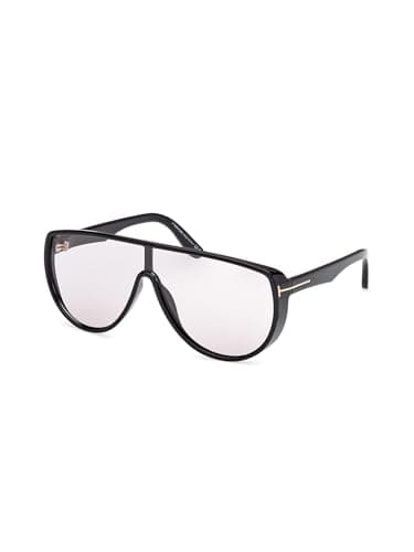 Image of Tom Ford FT1182 01A Sunglasses Shiny Black/Photochromic Light Grey Shield 138mm