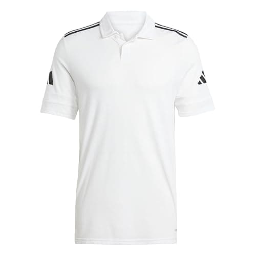 Image of adidas Men's SQUADRA25 Cotton Polo, White/Black, M