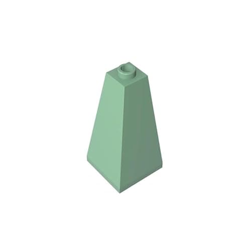 Image of Gobricks GDS-733 Slope 75° 2x2x3 Double Conve 50PCS Compatible with Lego Toy 3685 DIY Parts and MOC Components for Major Brick Brands Color:Sand Green