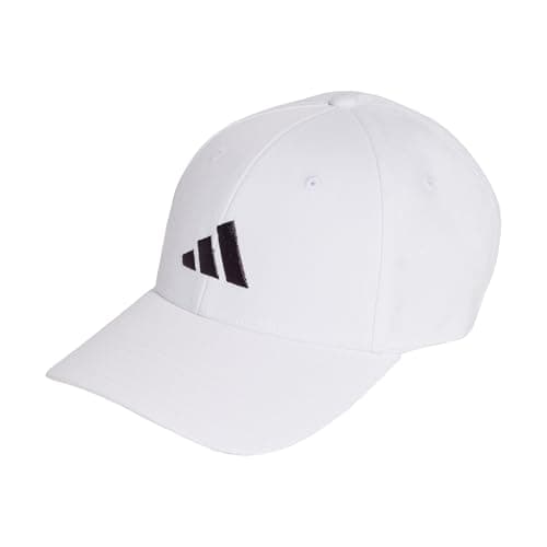 Image of adidas Unisex Baseball Cap Cotton NEW Logo, White/Black, S-M