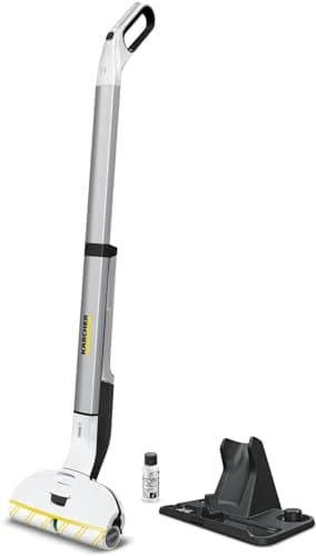 Image of KÄRCHER EWM 2 Electric Wipe Mop, Cordless Floor Cleaner with 2 Rotating Microfibre Rollers, Battery Running Time: approx. 20 min, Area Performance per Battery Charge: approx. 60 m²