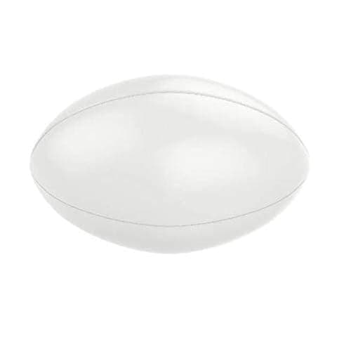 Image of We Print Balls Plain White Unprinted Unbranded Size 5 Rubberised Rugby Ball