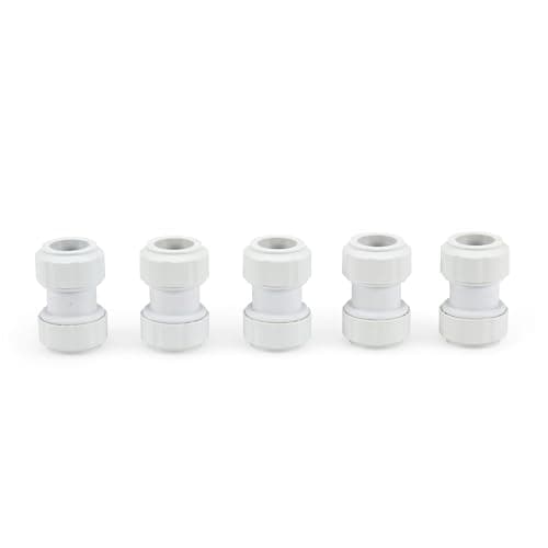 Image of LavaPlumb Push Fit Plumbing Fittings 15mm 22mm White Pushfit Elbow Tee Coupler for Barrier & Copper Pipe WRAS Approved