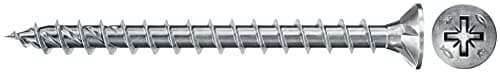 Image of fischer Power-Fast II Wood Screw Fully Threaded Countersunk Head CZF Blue Galvanised 4.5 x 40 mm, Pack of 200, 670300