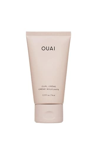 Image of OUAI Travel Size Curl Cream - Curl Defining Cream with Chia & Linseed Oil - Enhances Definition, Hydration & Shine - Tames Frizz & Protects from Humidity - Curly Hair Products for Women (74g)