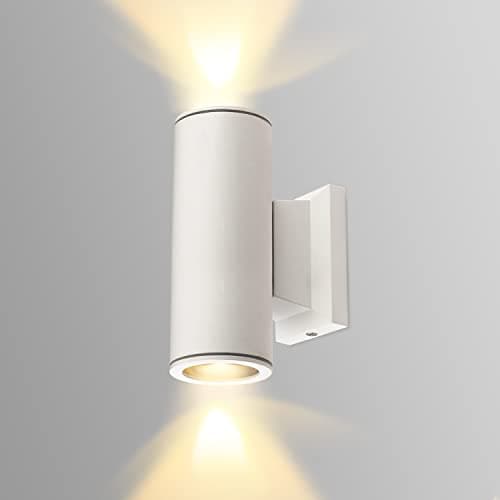 Image of Aigostar Outdoor Wall Lights Mains Powered, IP65 Up Down Outside Lights Exterior Wall Sconce, Aluminum Indoor Wall Lights Max 35W GU10 Wall Light for Front Door, Garage, Porch, Garden, Balcony, Patio