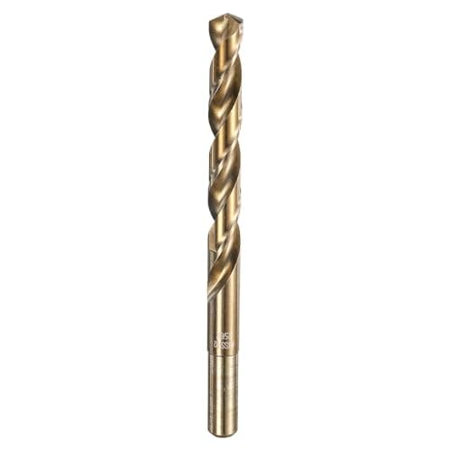 Image of sourcing map Twist Drill Bit 25/64” Dia High-Speed Steel 6542 Reduced Shank 5" Overall Length with Gold Polished Surface For Drilling Hard Metals, Stainless Steel, Alloy Steel