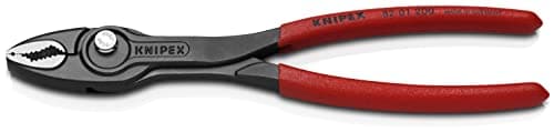 Image of KNIPEX Twingrip Front and Side Gripping Pliers Pliers Self-Service Card with Non-Slip Plastic Coating 200 mm, 82 01 200 SB