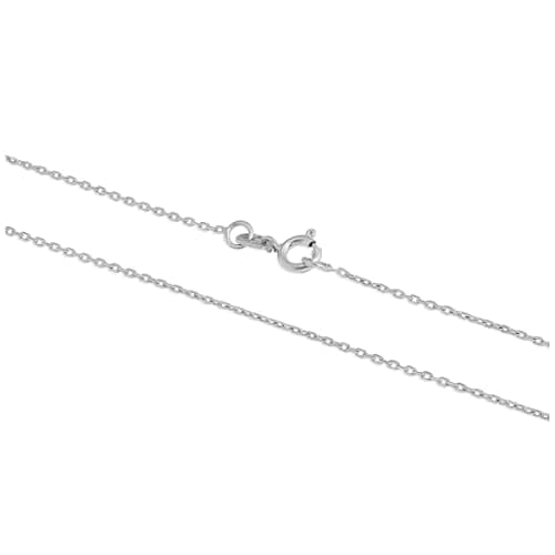 Image of jewellerybox 9ct White Gold Faceted Trace Chain 22 Inches