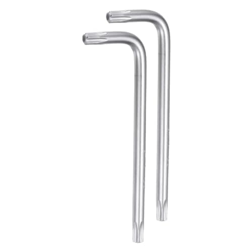 Image of sourcing map 2pcs T25 Tamper Proof Torx Star Key Bit Wrench 2.99" L-Shaped 6 Points Wrenches Chrome-Vanadium Steel Hand Tool for Automotive/Home Repairs