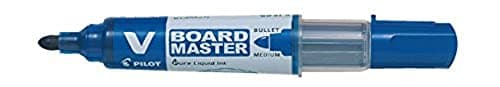 Image of Pilot Begreen Recycled V Board Master Whiteboard Marker Bullet 6.0 mm Tip - Blue, Box of 10