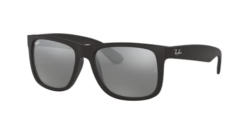 Image of Ray-Ban Unisex Justin Sunglasses, Red (Red/Blue), 51, multicoloured, One Size