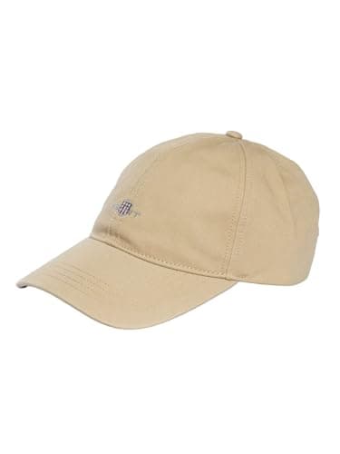 Image of GANT Men's Shield Cotton Twill Cap, Oat Beige, One Size