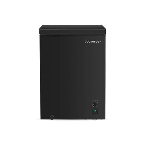 Image of Cookology CCFZ142BK Freestanding Chest Freezer in Black - 142 Litre Capacity - Suitable for Outbuildings & Garages - Freezer and Refrigeration Modes - Easy Temperature Control - 4 Star Freezer Rating