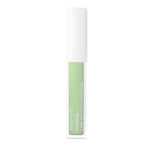 Image of Wet n Wild Photo Focus Care Color Corrector, Lightweight Concealer with Nourishing Ingredients, Colour Corrector for Concealing Redness, Neutralizing Orange Undertones, and Highlighting, Green