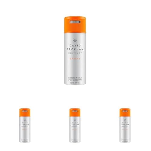 Image of David Beckham Instinct Sport Deodorant Body Spray, 150 ml (Pack of 4)