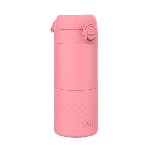 Image of ION8 Insulated Travel Mug, Leak Proof, Triple Lock Secure, Spill-Free in Transit, Hygienic Cover, Easy-to-Clean, Perfect On-The-Go, Soft Base, Stainless Steel, Rose Pink