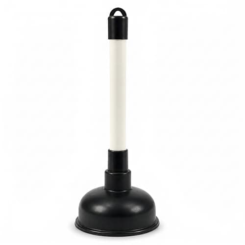Image of Sink Plunger Drain Unblocker Tool with 100mm Cup and 225mm Handle Strong Suction for Kitchen Sink Bathroom Shower Bathtub Drains Easy Unblocker Powerful Compact Design.