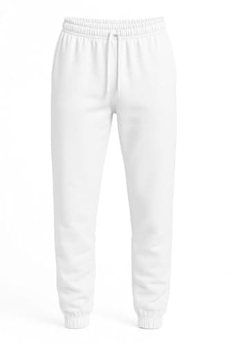 Image of Men's Joggers – Comfortable, Stylish, and Versatile | The Ultimate Comfort & Style | Jogging Pants Mens Tracksuit | Casual Mens (UK, Alpha, M, Regular, Regular, 1, White)