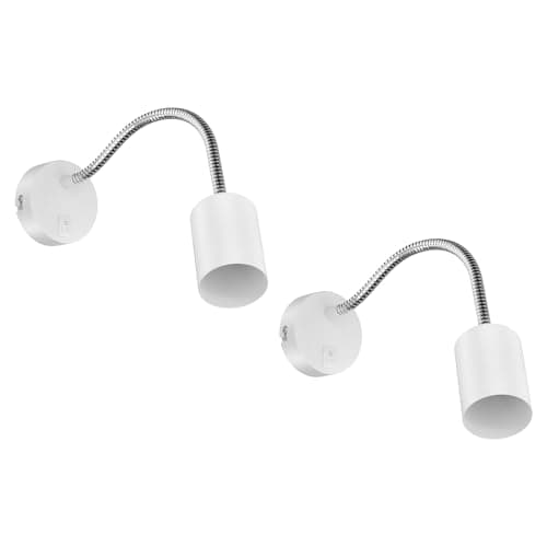 Image of ledscom.de 2 x WAIKA Reading lamp/wall Light, gooseneck, Switch, matt White, 1x GU10 max. 60W