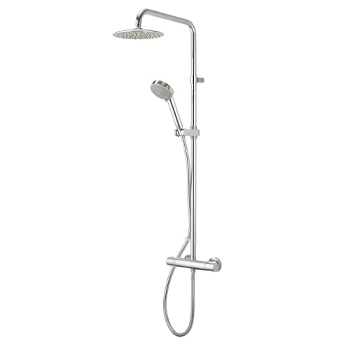 Image of Aqualisa MD110SC Midas 110 mixer shower column with adjustable and fixed heads, Chrome