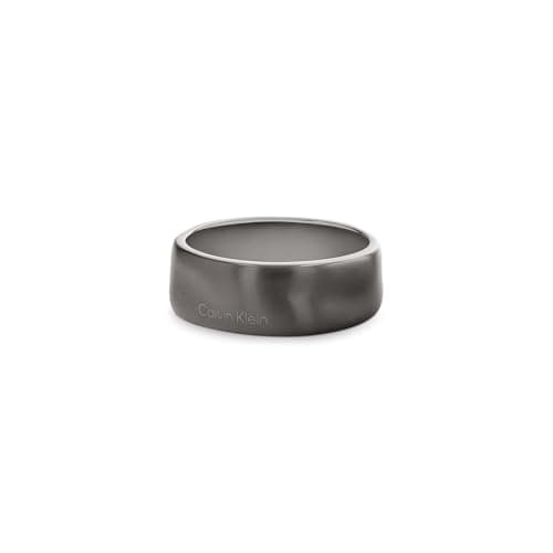 Image of Calvin Klein Men's CK METALLIC WAVES Collection Ring with GunMetal Ion Plating (IP) - 35100036F