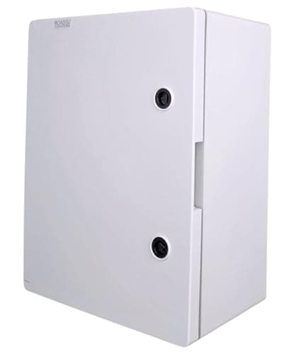 Image of RoadEu – IP65 Weatherproof Electrical Enclosure 600x400x200mm – Lockable Wall-Mounted Plastic Cabinet with Glands, Galvanised Plate & DIN Rail – For Wiring & Outdoor Applications