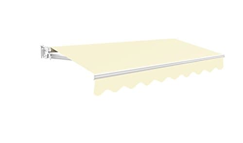 Image of Primrose 3m Manual Ivory DIY Patio Awning Gazebo Canopy UV Protection Kensington Complete with Fittings and Winder Handle
